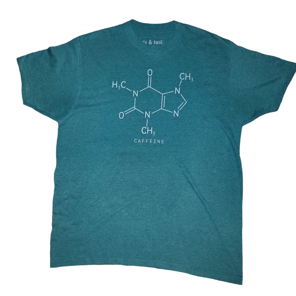 Green Caffeine T Shirt or Tee Size L